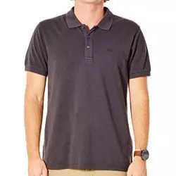 Polo T-Shirt Faded Polo washed black